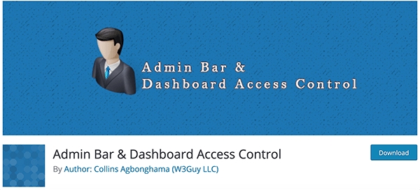 افزونه‌ وردپرسی admin bar & dashboard access control