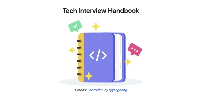 ریپازیتوری tech interview handbook در github