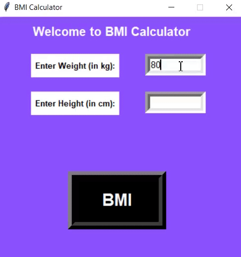 برنامه‌ی محاسبه‌ی bmi با استفاده از tkinter