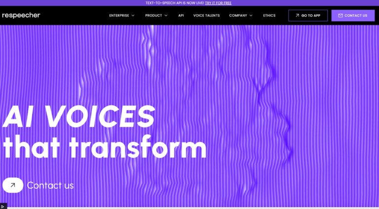 Respeecher homepage