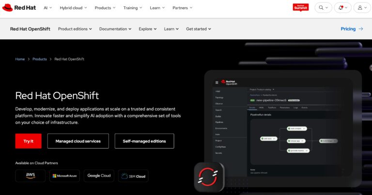 صفحه محصول Red Hat OpenShift